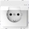 Розетка с заземлением и крышкой IP44 Merten D-Life MTN2314-6035 Белый лотос