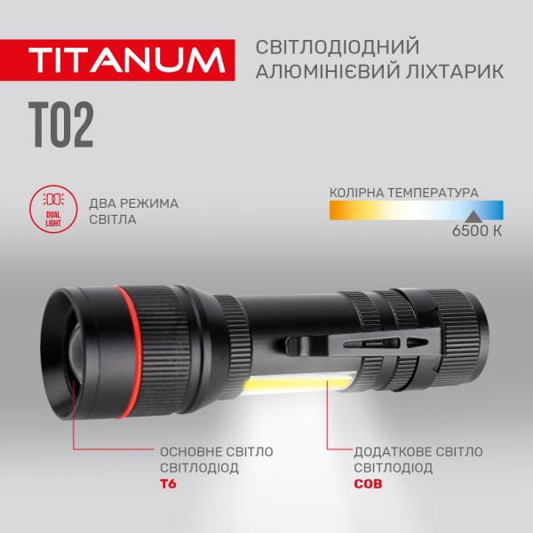 Портативный светодиодный фонарик TITANUM TLF-T02 200Lm 6500K