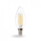 Лампа свiтлодiодна свічка 6W E14 4000K filament Feron LB-158 C37