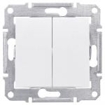 Выключатель двухклавишный белый IP44 Sedna Schneider Electric SDN0300421