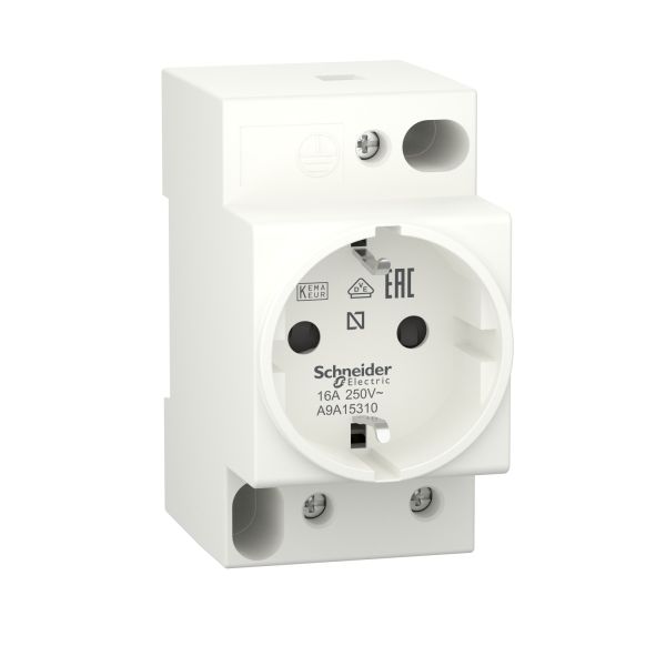 Розетка Acti9 DIN iPC, 2P+E, 16A, 250В переменного тока