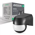 Датчик движения Ardero SEN54 400-800Вт до 12м угол 180 IP44 инфракрасный черный