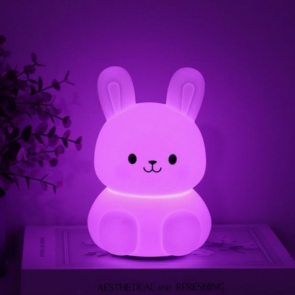 Світильник нічник Ardero led SNL-R02ARD на батареках 3хААА зайчик білий RGB
