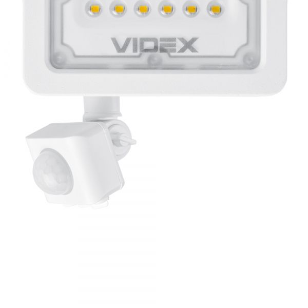LED прожектор VIDEX F2e 10W 5000K с датчиком движения и освещения