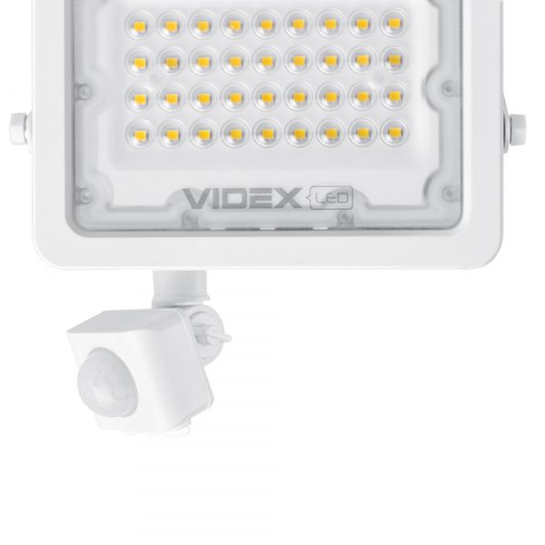 LED прожектор VIDEX F2e 30W 5000K с датчиком движения и освещения