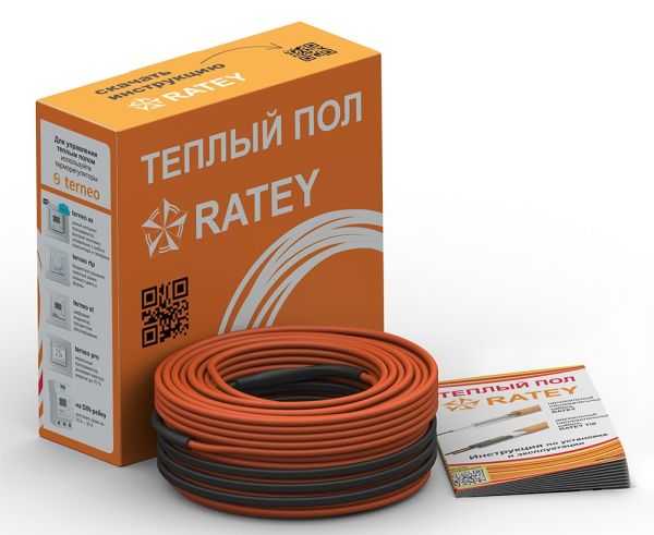 Теплый пол Ratey RD1 одножильный кабель 15,6м 280Вт 1,6-2м2