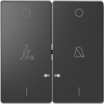 Клавиша 2-я с линзой LED символ: звонок, горничная Merten D-Life MTN3429-6034 Антрацит