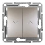 Выключатель для жалюзи самозажимной бронза Asfora Plus Schneider Electric EPH1300169