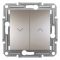 Выключатель для жалюзи самозажимной бронза Asfora Plus Schneider Electric EPH1300169