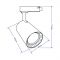 Трековый LED светильник AL102 COB 12W 960LM 4000K IP40 черный 80х129х182мм Feron 