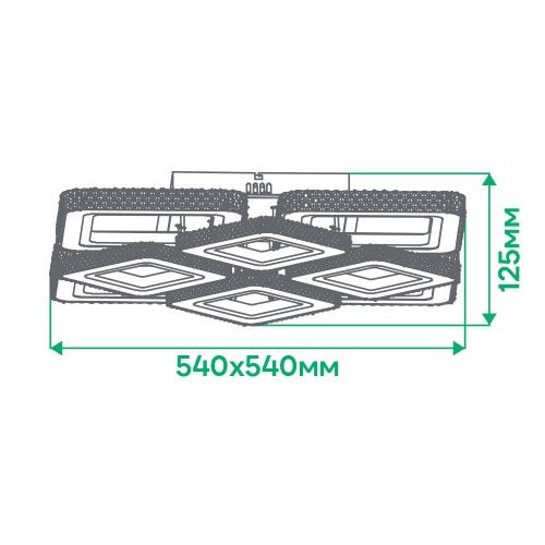 Светодиодный светильник люстра VIVID 177W 16500Lm 3000K-6500K Ardero белый AL6168ARD