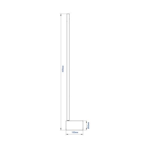 Настінний накладний світлодіодний світильник 10W 800LM 4000К  625*60*100mm Ardero чорний AL8120ARD