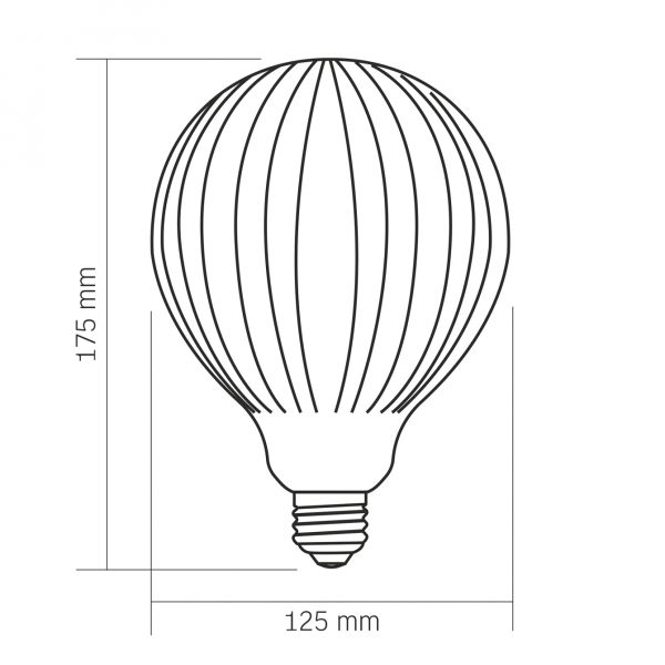 LED лампа VIDEX Filament VL-DG125175-WZTMO 4W E27 3000K Matt opal