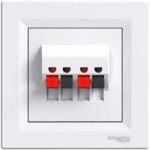 Аудиорозетка белая двойная Asfora Schneider Electric EPH5700121
