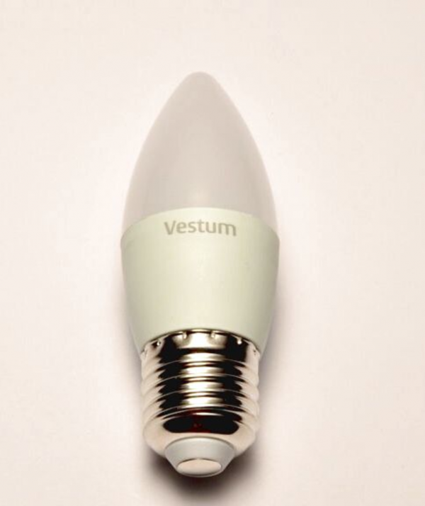 Лампа LED Vestum C37 6W 4100K 220V E27