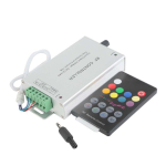 RGB контроллер музыкальный RF радио 18 кнопок 12А aluminium