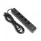 Мережевий подовжувач VIDEX ONCORD з/з 4п 3м (3x1.5мм) 3.4А USB(QC3.0) +USB-C(PD18W) з кнопкою Black
