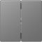 Клавиша 2-ная Merten D-Life MTN3400-6036 Нержавеющая сталь