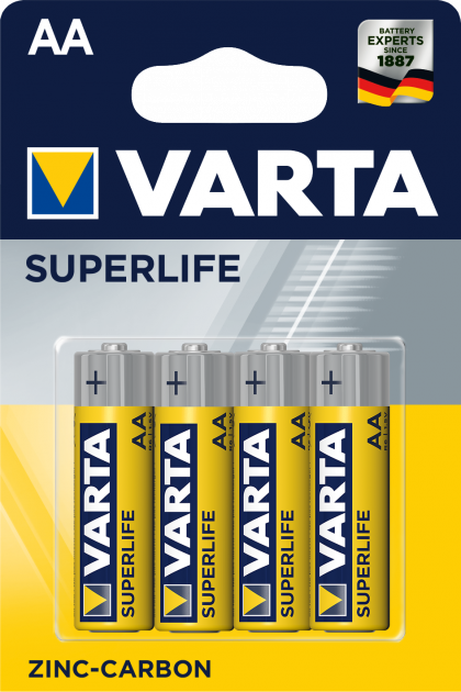Батарейка Varta Superlife AA BLI 4шт. Zinc-carbon