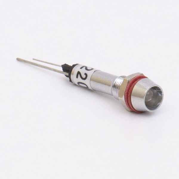 Светодиодный индикатор металлический AD22C-8 220v AС, белый