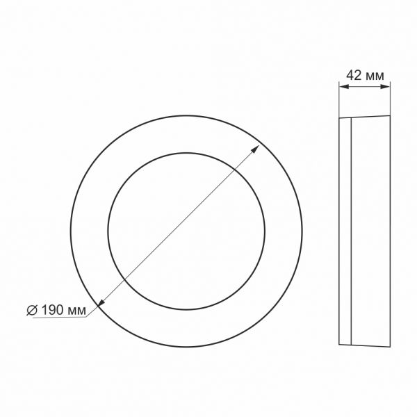 LED світильник ART IP65 круглий VIDEX 15W 5000K