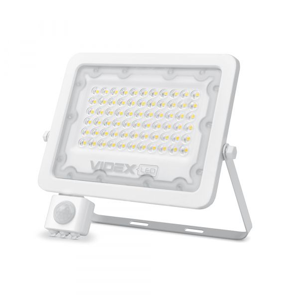 LED прожектор VIDEX F2e 50W 5000K с датчиком движения и освещения
