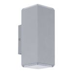 Настінний світильник вуличний Eglo TABO 2х3,7W 3000K IP44 сріблястий