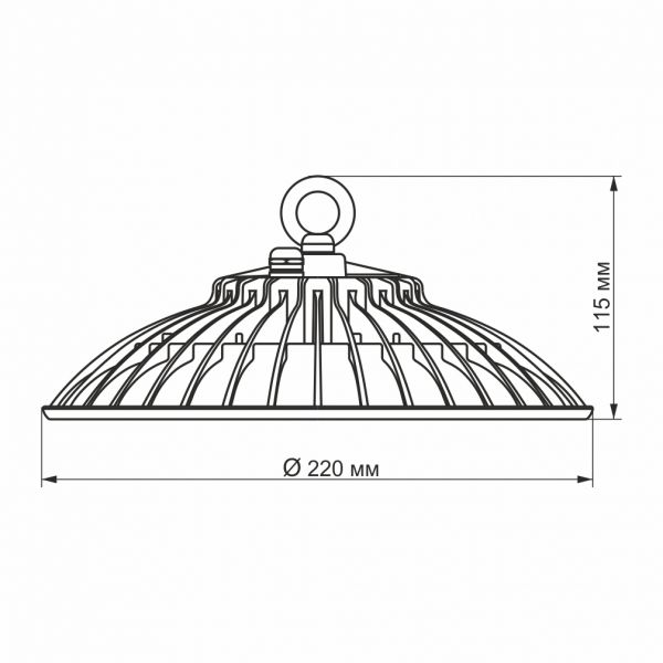 LED Світильник підвісний ХайБей  VIDEX 50W 5000K