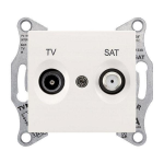 Розетка TV-SAT проходная 4dB, слоновая кость Sedna Schneider Electric SDN3401923 