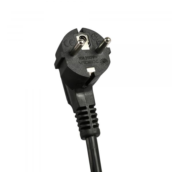 Мережевий подовжувач VIDEX ONCORD з/з 3п 3м (3x1.5мм) 2.4А 2USB+USB-C з кнопкою Black