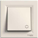 Переключатель одноклавишный проходной кремовый Asfora Schneider Electric EPH0400123