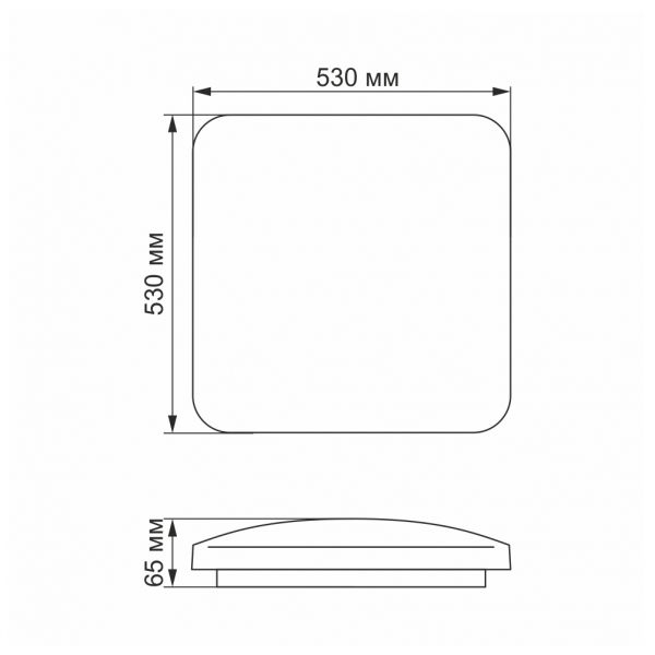 LED светильник функциональный квадратный  VIDEX 72W 2800-6000K