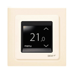Терморегулятор DEVI многофункциональный 5-45 ° C датчик ° t воздуха и пола DEVIreg Touch Ivory слоновая кость 140F1078