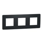 NU200654 Рамка 3-постова Schneider Electric Unica New антрацит