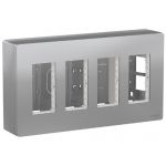 Блок unica system + открытая установка 4х4 алюминий NU124430 Schneider Electric