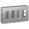 Блок unica system + открытая установка 4х4 алюминий NU124430 Schneider Electric