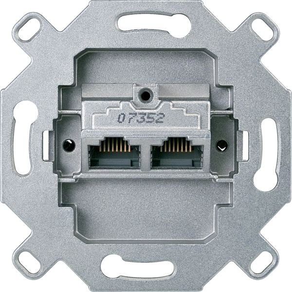 Механізм розетки 2хRJ45 8/8 6 категорія Merten MTN465706