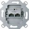 Механізм розетки 2хRJ45 8/8 6 категорія Merten MTN465706