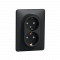 Подвійна розетка 2P+E з заземляючим контактом, Чорний Sedna Design Schneider Electric SDD314221