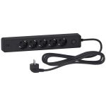 Удлинитель 5 розеток с заземлением и 2хUSB 3 метра черный Schneider Electric Unica Extend ST945U3B