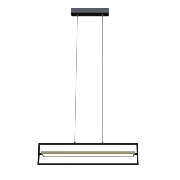 Світильник LED smart PRADA-P+пульт 90W 3000-5000K IP20 прямокутник чорно-золотий Violux