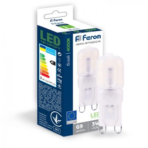 Лампа светодиодная 3W G9 4000K Feron LB-430