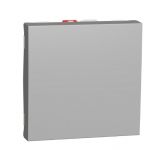Переключатель 1-клавишный схема 6, 10А, 2 модуля Schneider Electric Unica New алюминий