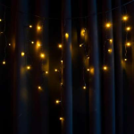 Гірлянда вулична STARLIGHT бахрома жовтий Постійного світіння 75LED IP44 кабель чорний 2x0,7м