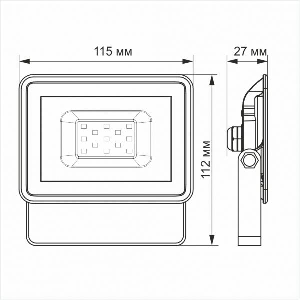 LED прожектор VIDEX Fe 10W 5000K 12V