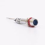 Светодиодный индикатор металлический AD22C-8 220v AС, голубой