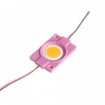 Светодиодный модуль круглый 12V COB 2,4Вт 1 диод IP65 Standart розовый