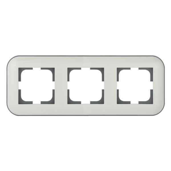 Рамка тройная Ovivo Loft белая+серая