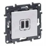 Розетка USB Тип С+C 15Вт 5В Legrand Niloe Step Білий