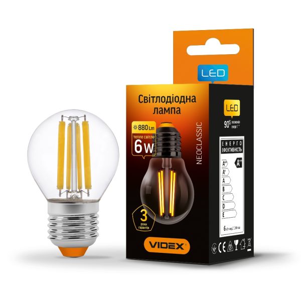 LED лампа VIDEX Filament A60F 10W E27 4100K